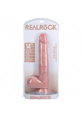 RealRock Extra Long Realistic Skin Dildo with Balls 14 Inch Nude Dongs Realistic